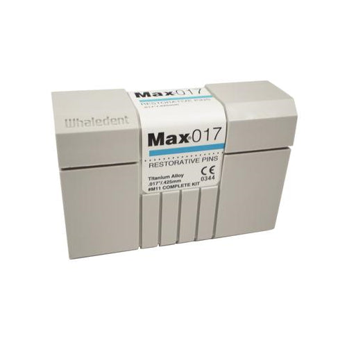 Coltene Whaledent M-11 Max M11 Titanium Alloy Restorative Pins Complete Kit .017 Coltene Whaledent M-11 Max M11 Titanium Alloy Restorative Pins Complete Kit .017